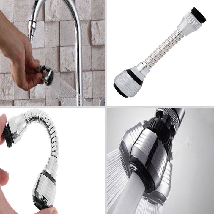 Kihúzható Csapcsatlakozó, Fém, 15cm, Rozsdamentes Acél, MYONNA IT & E-COMMERCE ®