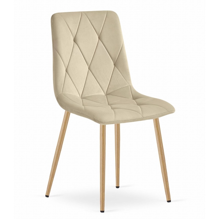 Стол за кухня/всекидневна, Artool, Libra, кадифе, метал, светлобежов, 45x54x86,5 см