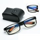 Ochelari de vedere pliabili pentru citit, lectura cu protectie pentru lumina albastra, calculator, culoare rama, dioptrie +2.00, Cu cutie de depozitare, unisex, Vanaxalife®, Negru