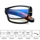 Ochelari de vedere pliabili pentru citit, lectura cu protectie pentru lumina albastra, calculator, culoare rama, dioptrie +2.00, Cu cutie de depozitare, unisex, Vanaxalife®, Negru