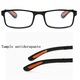 Ochelari de vedere pliabili pentru citit, lectura cu protectie pentru lumina albastra, calculator, culoare rama, dioptrie +2.00, Cu cutie de depozitare, unisex, Vanaxalife®, Negru