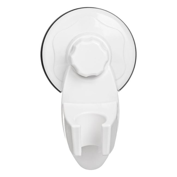 Suport cu ventuza, pentru cap de dus para, cu Ventuza, alb, 8,.3cm, maxim 2kg