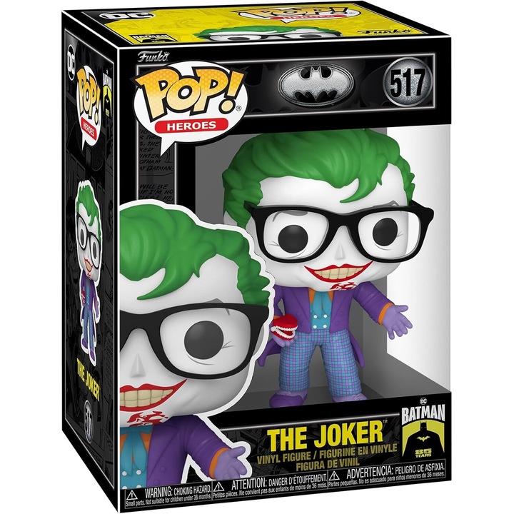 Figurina - Pop! Heroes - DC Batman: The Jocker, Multicolor, 16.5 cm