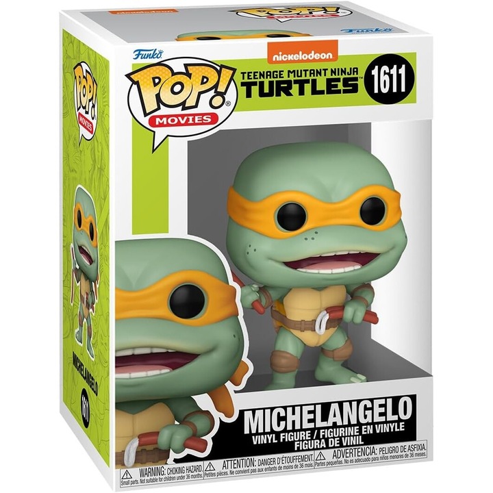 Figurina - Pop! Movies - Teenage Mutant Ninja Turtles: Michelangelo, Verde, 16.5 cm