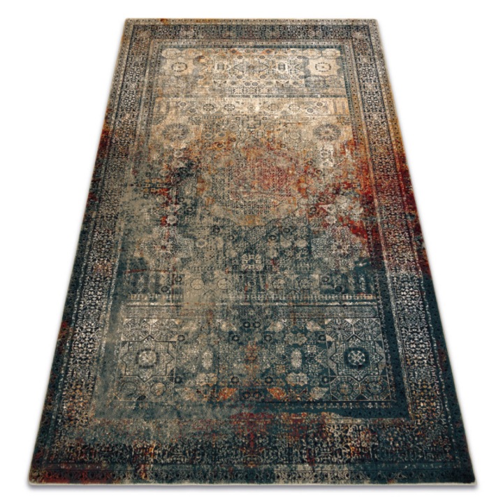 Covor DYWANY ŁUSZCZÓW de lana superior mamluk oriental vintage smarald, 100x150 cm