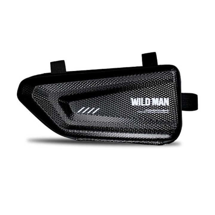 Geanta pentru bicicleta WildMan L E4, waterproof, 27x12.5x6cm, capacitate 1.5L, neagra