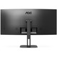 Монитор AOC CU34V5C/BK, 34", WLED, VA, 3440 x 1440, 1 x HDMI 2.0, 1 x DisplayPort 1.2, 1 x Audio Out, 4 x USB 3.2 Downstream, 1 x USB 3.2 Type-C с DisplayPort функция, Вградени високоговорители 2 x 5W