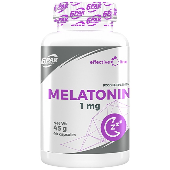 Хранителна добавка 6PAK Nutrition Melatonin 1 mg, 90 капсули