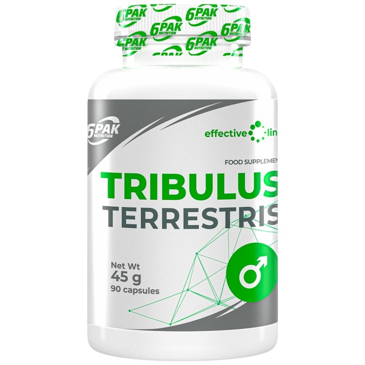 Хранителна добавка 6PAK Nutrition Tribulus Terrestris 210 mg, 90 капсули