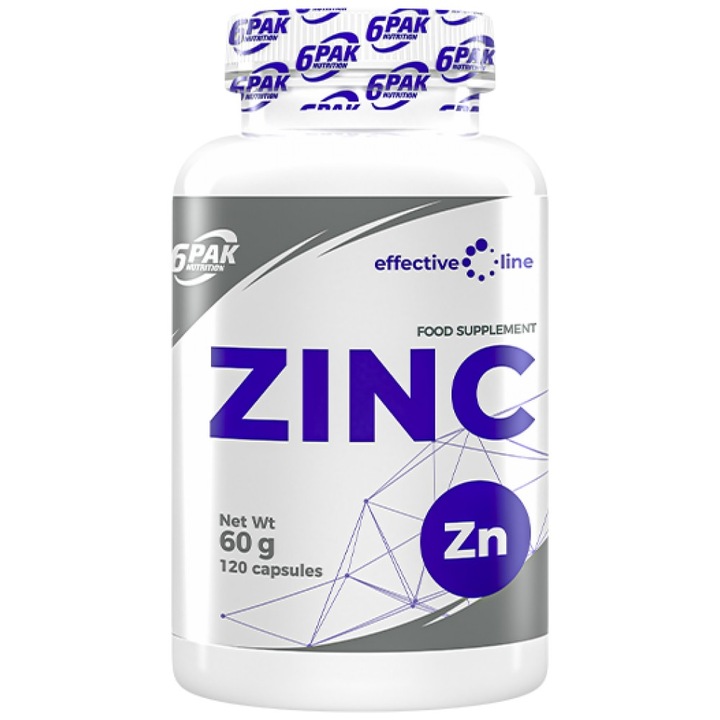 Étrend-kiegészítő 6PAK Nutrition Cink 15 mg, 120 kapszula