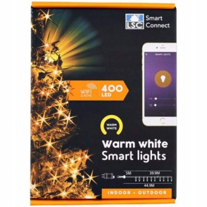 Коледни лампички LSC, 400 LED, WIFI SMART LIGHTS, 45м