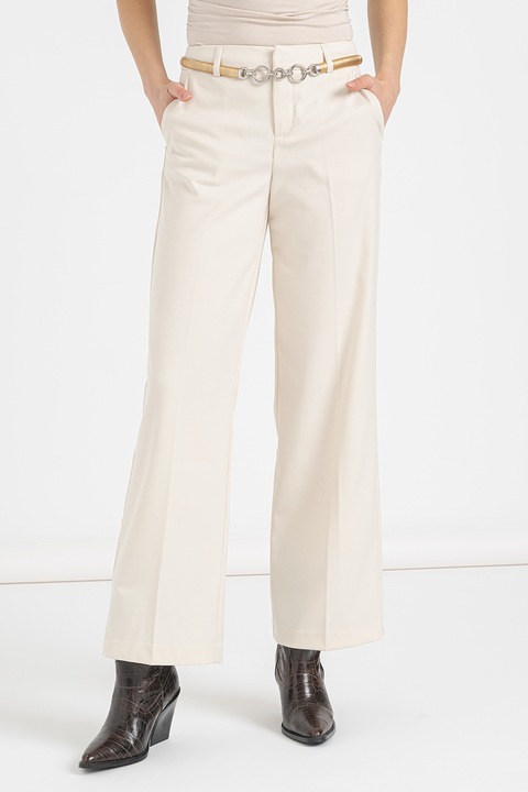 Gina Tricot, Панталон с широк крачол, Крем