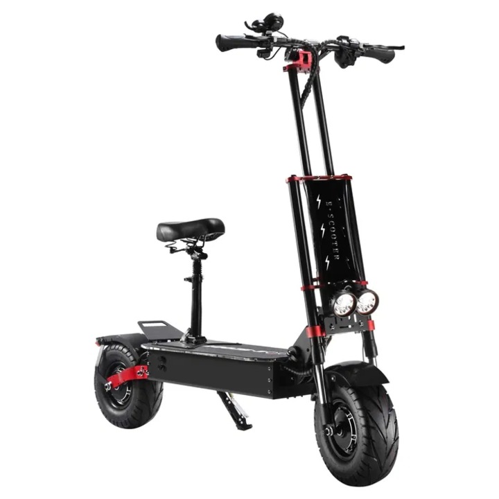 Офроуд електрическа тротинетка Quickwheel explorer Plus 8000W, 60V/43Аh, Черен цвят