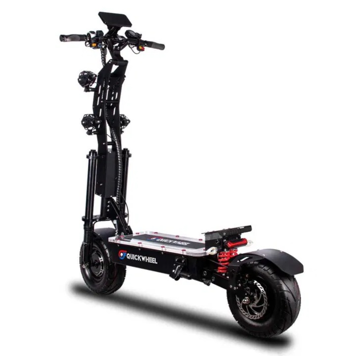 Офроуд електрическа тротинетка Quickwheel Viper 8000W, 72V/40Аh, Черен цвят