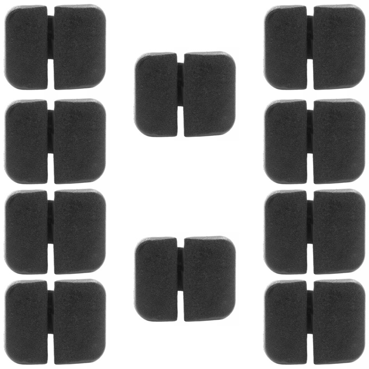 Комплект 10 Щипки за фиксиране, OEM, За Audi, Volkswagen, Skoda, Seat, Пластмаса, Черен