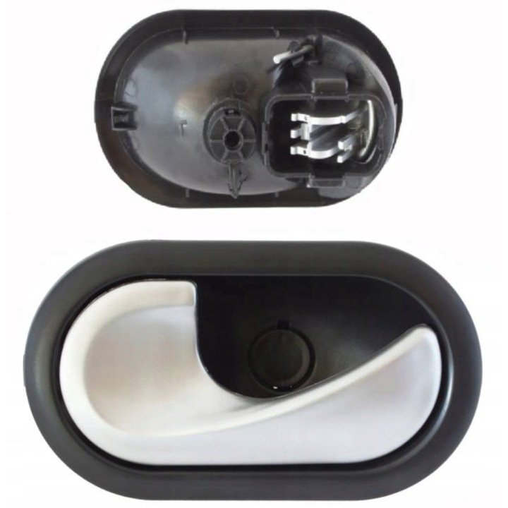 Вътрешна дръжка, Dacia, Монтажна част лява предна/задна, Алтернативен производител, Ново състояние, Черен корпус, Хромирана дръжка