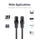 LAN интернет кабел, VENTION, CAT 6, UTP, RJ45, 1000 Mbps, черен, 15 м