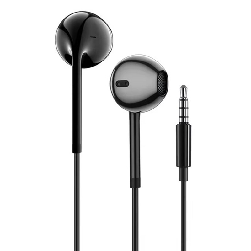 Casti cu fir, in-ear, cu microfon, izolare fonica, control volum, 3.5mm, compatibile cu iPhone, iPad, MP3, Huawei, Samsung, PC, Laptop