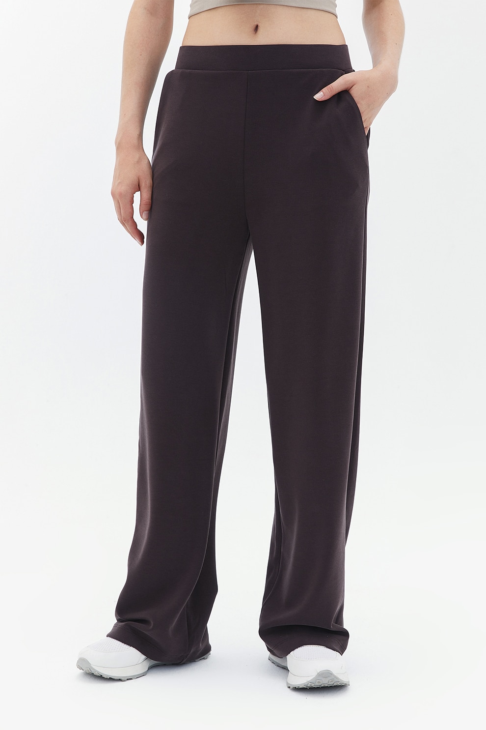 OXXO, Pantaloni din amestec de modal cu buzunare laterale, Maro cognac, M