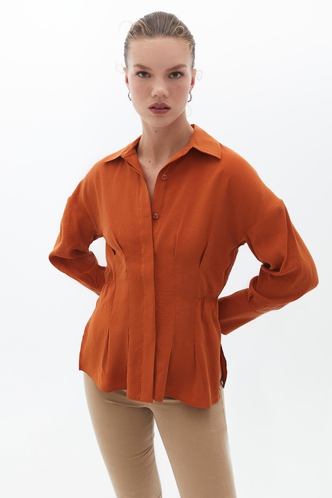 OXXO, Camasa din amestec de modal cu maneci cazute, Portocaliu stins