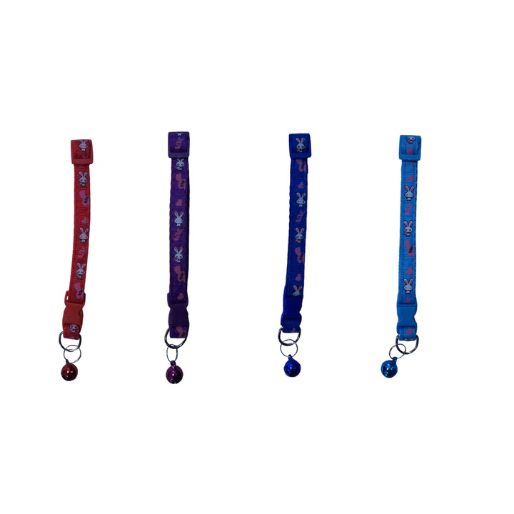 4 db tarka nyúlnyakörv készlet, csengő, Vision XXI, állítható 19-33cm