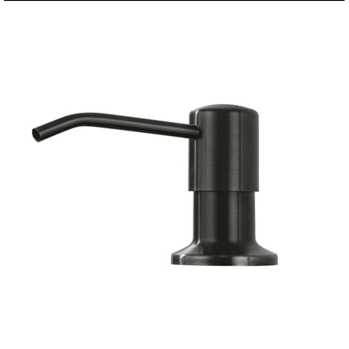 Szappan adagoló mosogatóhoz, Basesailor, fekete rozsdamentes acél, űrtartalom 500 ml, 360°-ban forgatható kivitel