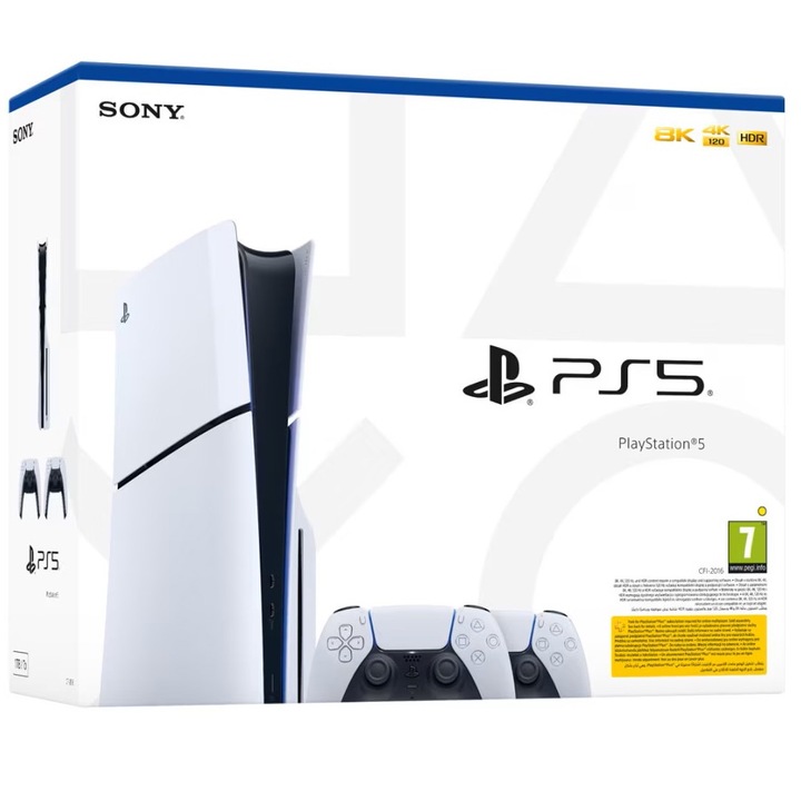PlayStation 5 (PS5) конзола, 3TB SSD + допълнителен контролер