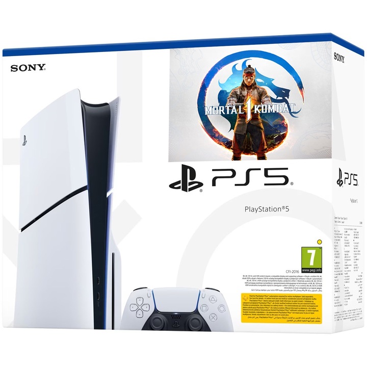 Конзола PlayStation 5, 1TB SSD + игра Mortal Kombat 1 (диск)