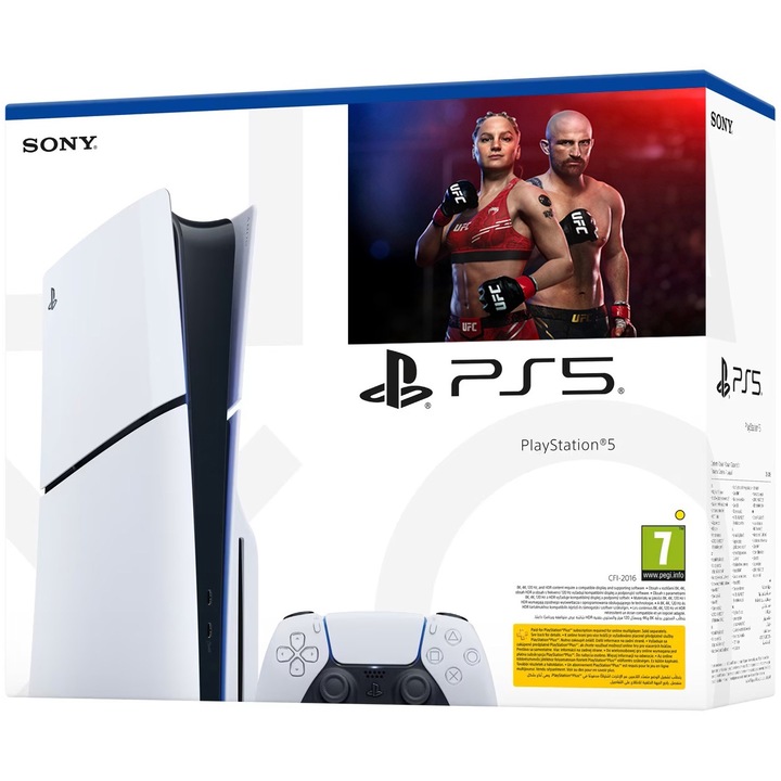 PlayStation 5 конзола, 1TB SSD + EA Sports UFC 5 игра (диск)