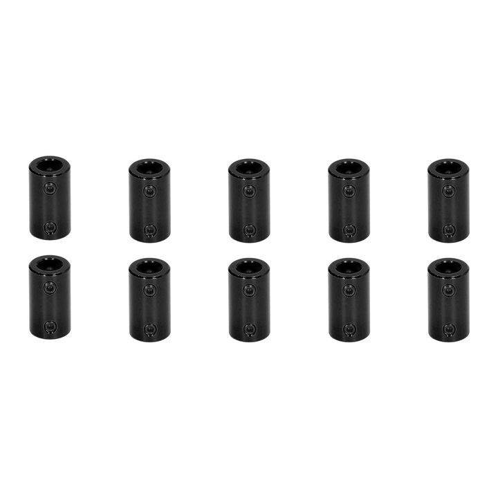 Съединител за вал 10 броя за стъпков двигател, диаметър 14 мм, дължина 25 мм, съединител 5x8 мм / 0.2x0.31 инча, черен Enforose