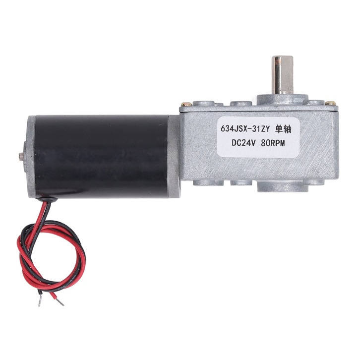 Motor cu angrenaj melcat cu autoblocare, Enforose, DC24V Motor reversibil de reducere a vitezei cu un singur arbore 634JSX 31ZY