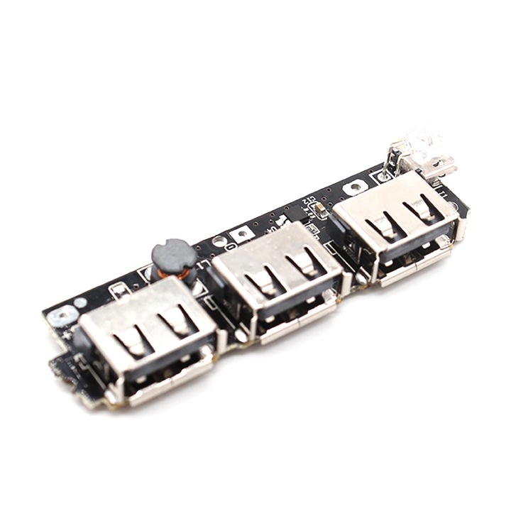 Modul de incarcare USB Enforose, 5V 1A/2.1A Minimodul de incarcare USB 3 pentru baterii 18650