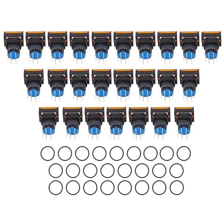 25 db Enforose önzáró kapcsoló készlet, AC/DC 24V, 5A, jelzőfénnyel
