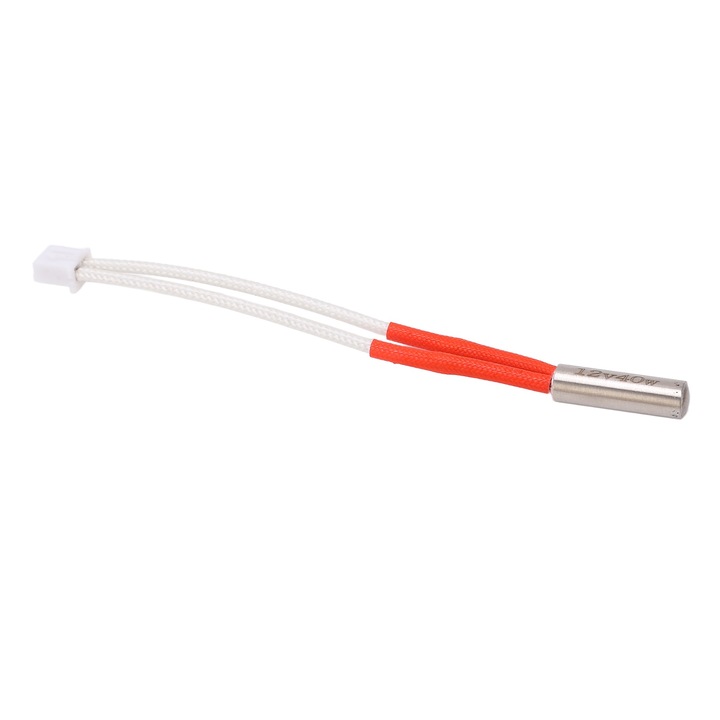 5 darab fűtőpatron készlet, Enforose Hotend extruderhez 40W 100K termisztor fűtőrúd DC12V (kábelhossz 80mm)