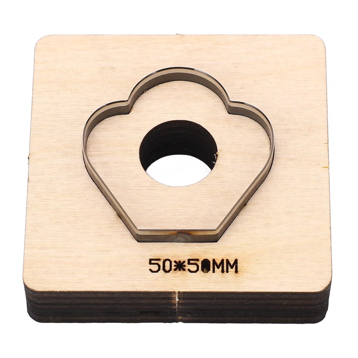 Matrita de taiere din otel aliat Enforose, forma de petala, 50x50mm