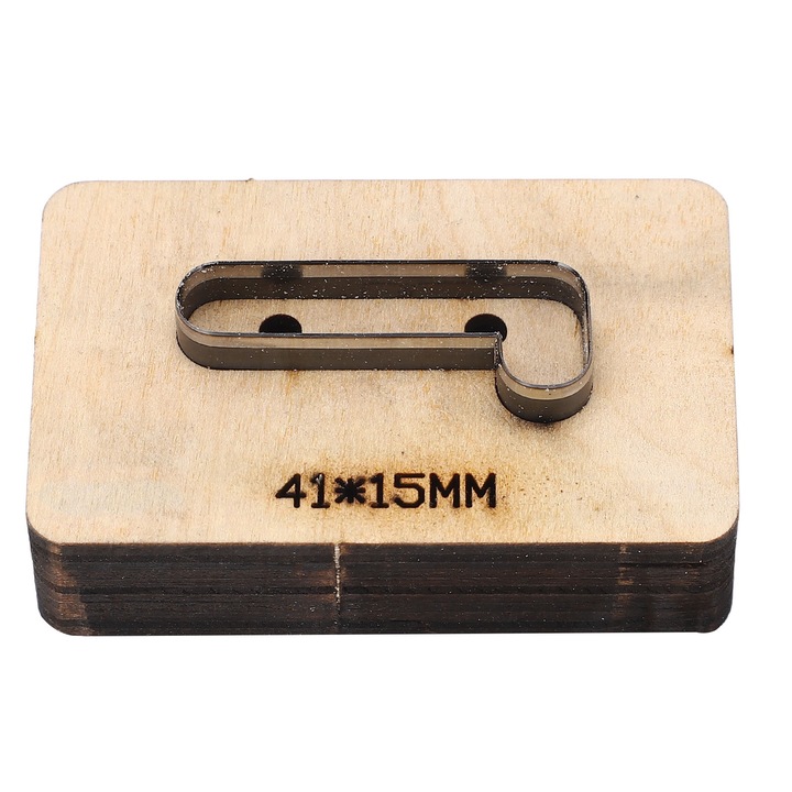 Matrita de taiere pentru piele, Enforose, forma numarul 1, otel aliat, 41x15mm