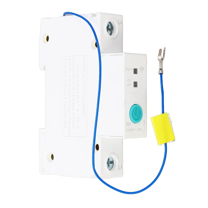 Intrerupator de circuit WIFI, Enforose, 1P, 230V, montare pe sina DIN, pentru aplicatia Ewelink Home Malls 32A