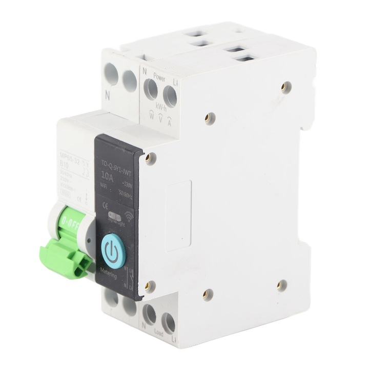 Enforose WiFi megszakító 1P+N 10A AC 230V 6KA megszakítási kapacitás, 3 időzítési mód