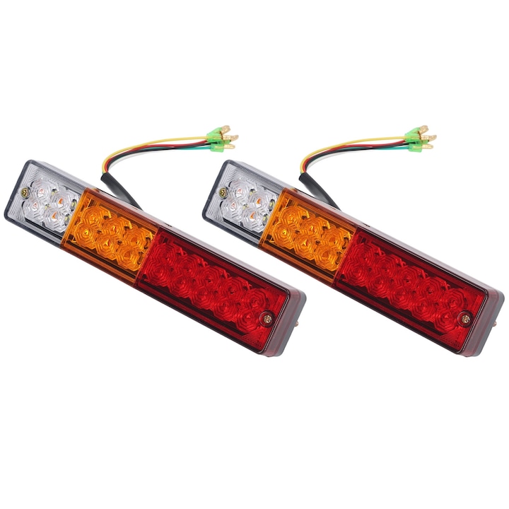 2 LED-es projektor jelzéshez és fékezéshez, 20 LED, vízálló, 12 V