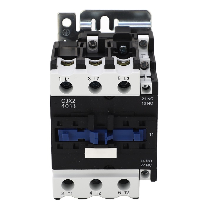 Contactor AC 220V 3P 1NO 1NC Auxiliar 3NO Montare pe sina principala Contact argintiu Controler motor de joasa tensiune 40A