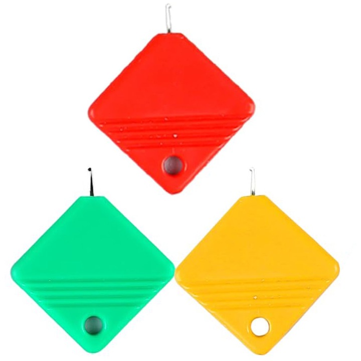 Set de 3 atari automate pentru cusut, diverse culori, compatibile cu toate dimensiunile de ace