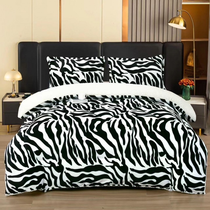 Set Pilota Cocolino cu Blanita 3 Piese, 2 Fete de Perna, 200 x 230cm, de 2 Persoane, Multicolor