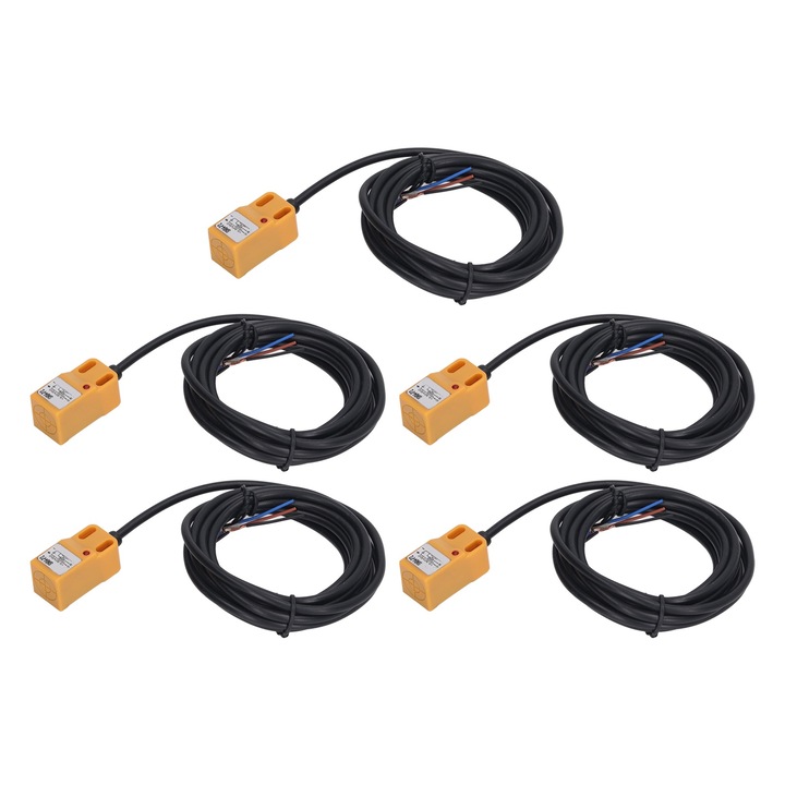 Комплект 5 сензора за близост, Mmgoqqt, ABS, 10-30V DC, 100mA, 4 mm