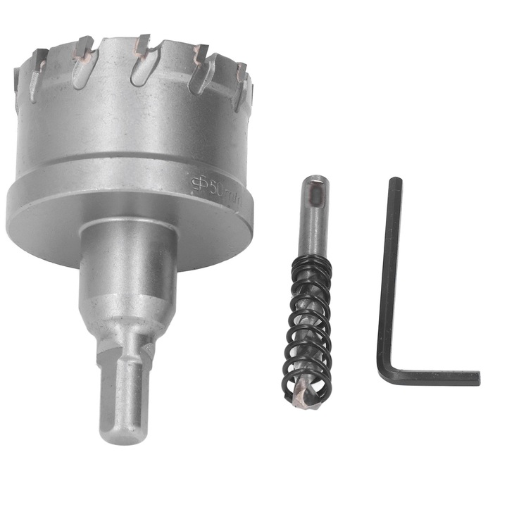 Carota, Enforose, set cu burghiu si surubelnita, 8cm, 25mm adancime, otel, carbura cimentata