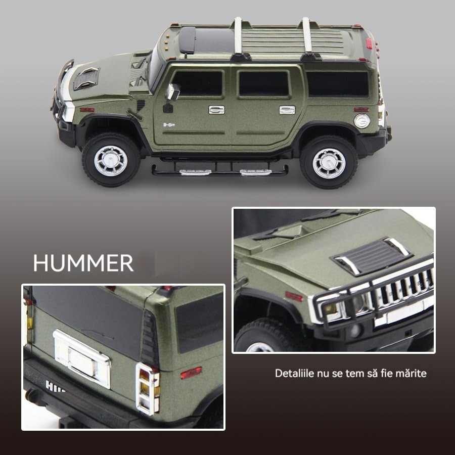 Masinuta cu telecomanda Hummer H2, 1:24, verde, viteza 4KM/H
