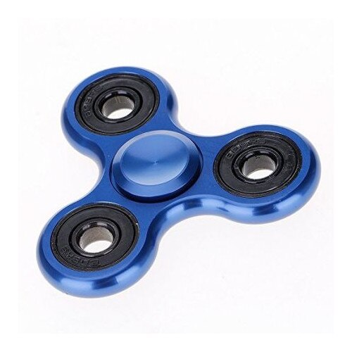 Fidget Spinner metalic look - albastru