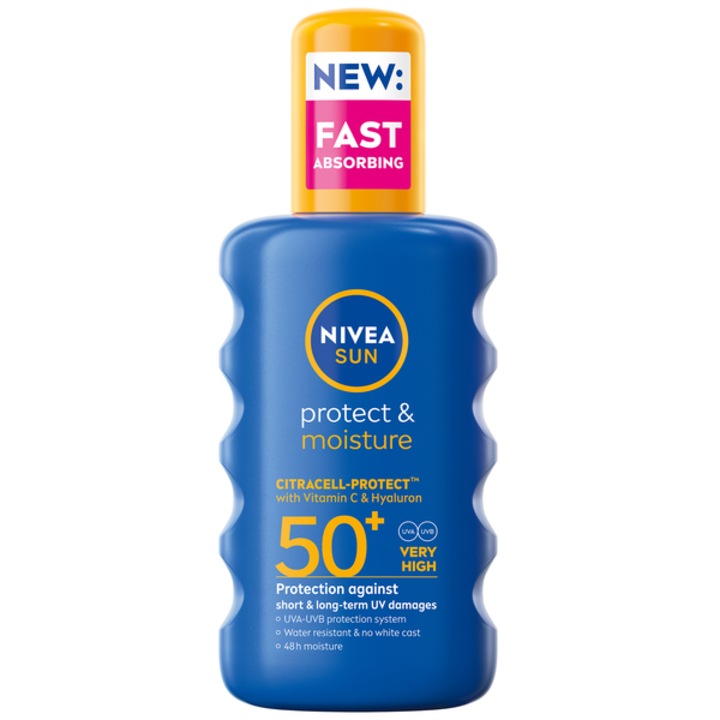 Nivea Sun Protect & Moisture napvédő spray, SPF 50+, 200ml