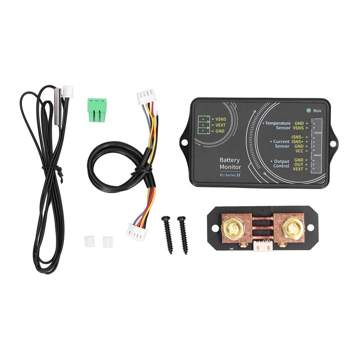 Монитор за батерии Enforose KL110F, измерване на напрежение 0-120V, ток 0-100A, Bluetooth, размери 10x15x22см