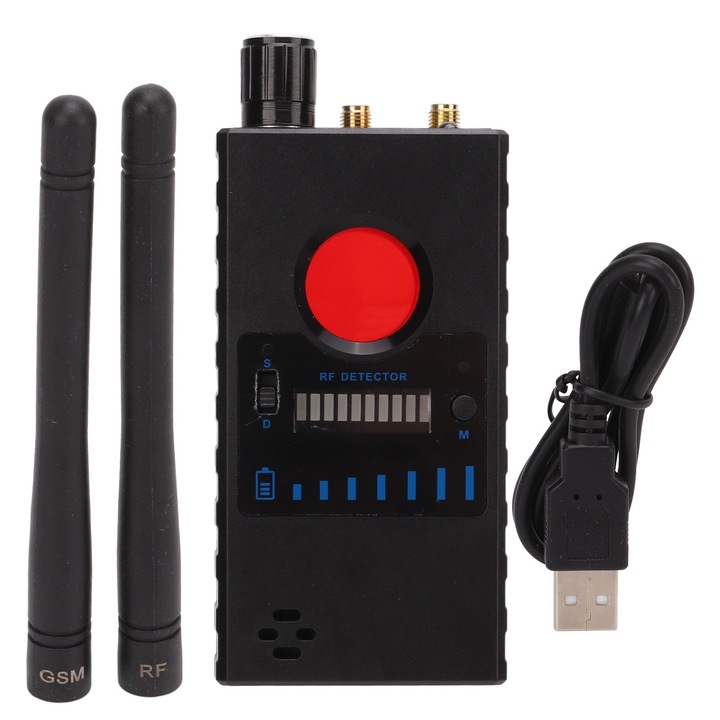 Детектор за скрити камери/микрофони, Enforose, безжичен, черен