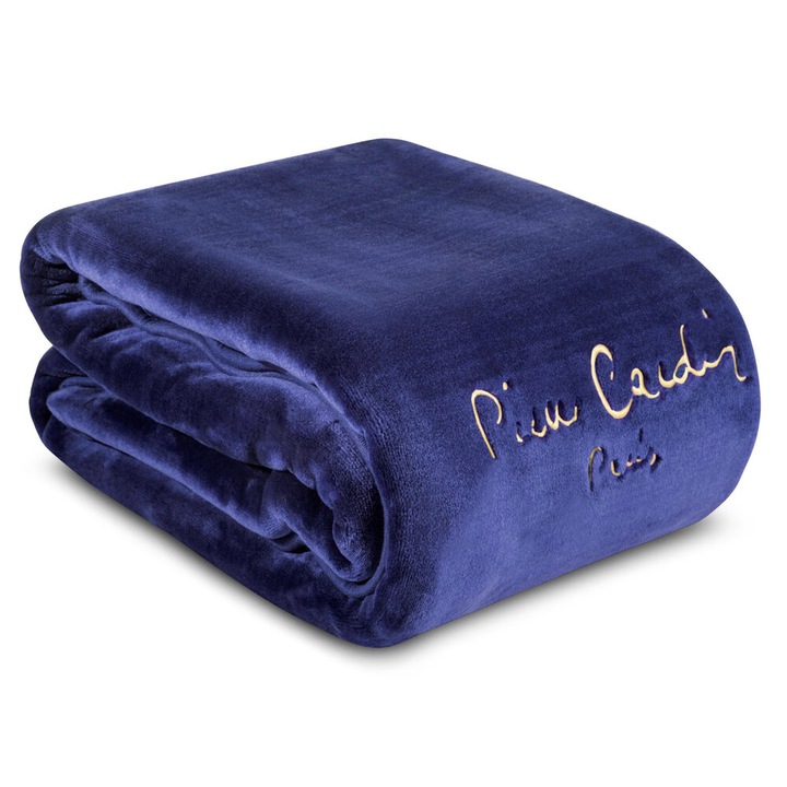 Одеяло Pierre Cardin CLARA1 160x220 Pierre Cardin Eurofirany тъмносиньо пухкаво и топло бродирано лого